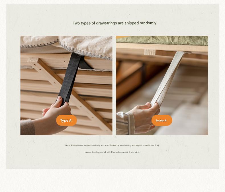 Cherry solid wood French retro storage bed