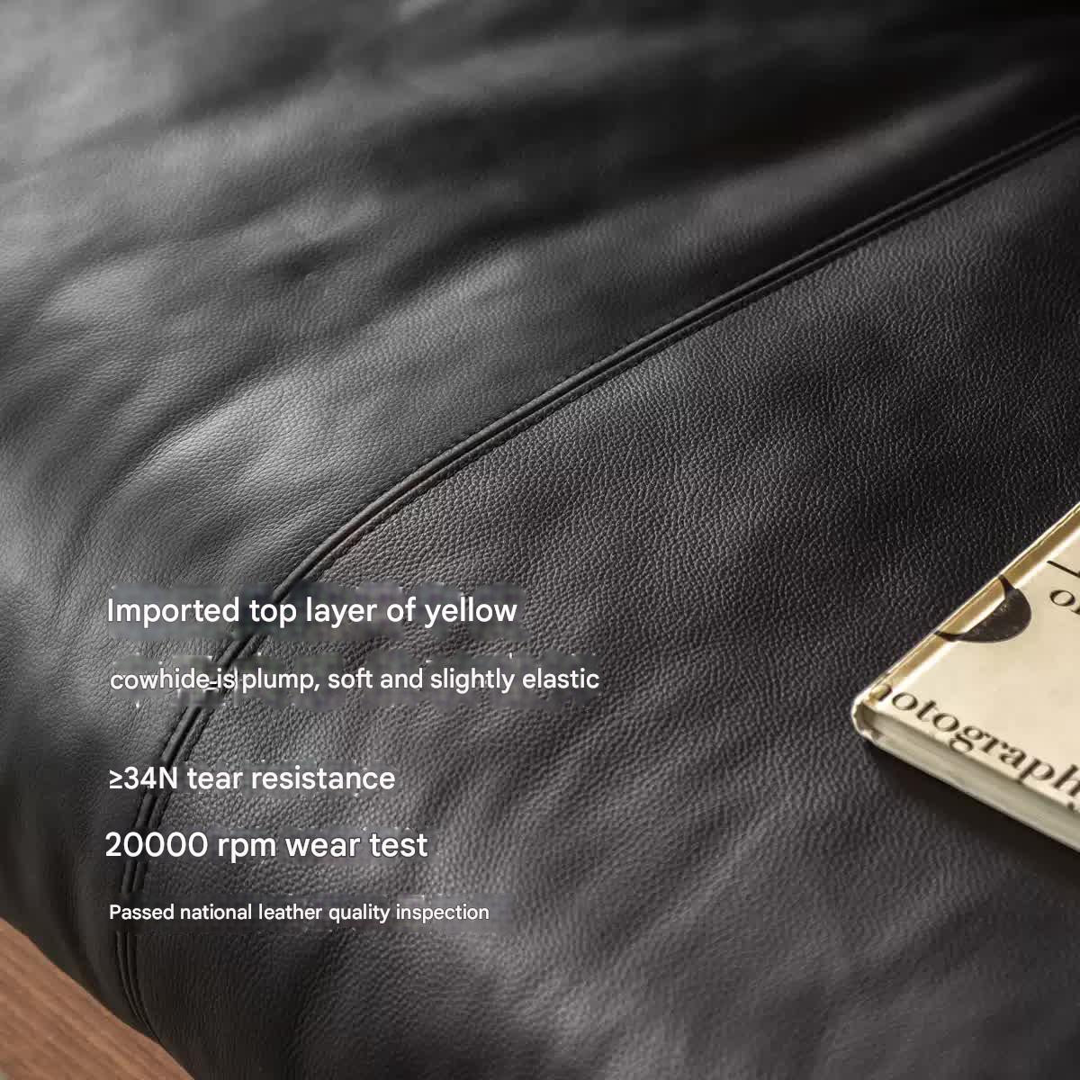 Black Walnut, Ash Solid Wood Modern Sofa