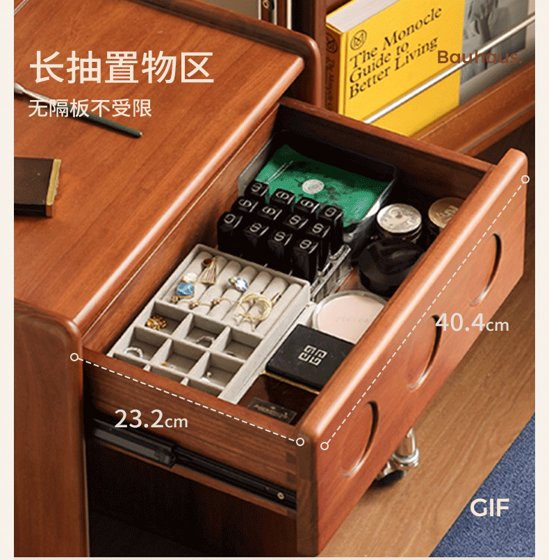 Poplar Solid Wood Classic Vintage Makeup Table