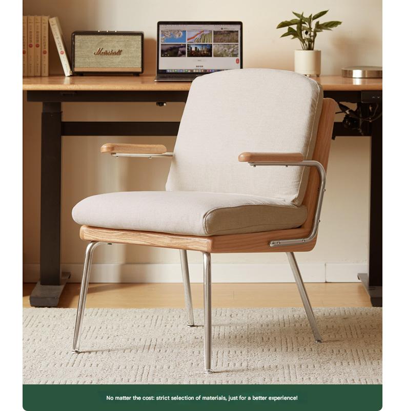 Oak Solid Wood Modern Minimalist Soft Office Chair