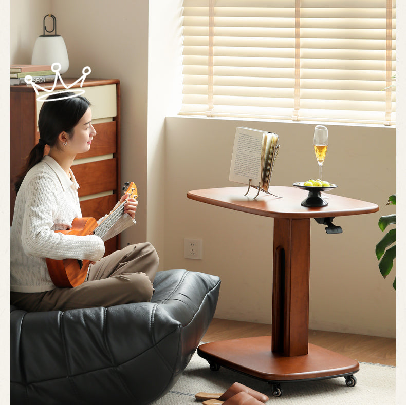 Poplar Solid Wood Lifting Medieval Style Side Table