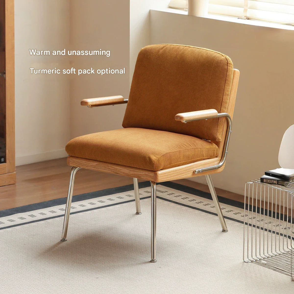 Oak Solid Wood Modern Minimalist Soft Office Chair