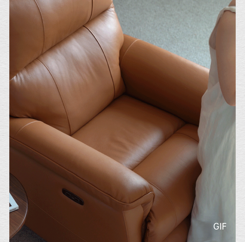 Leather Functional Recliner Electric Sofa