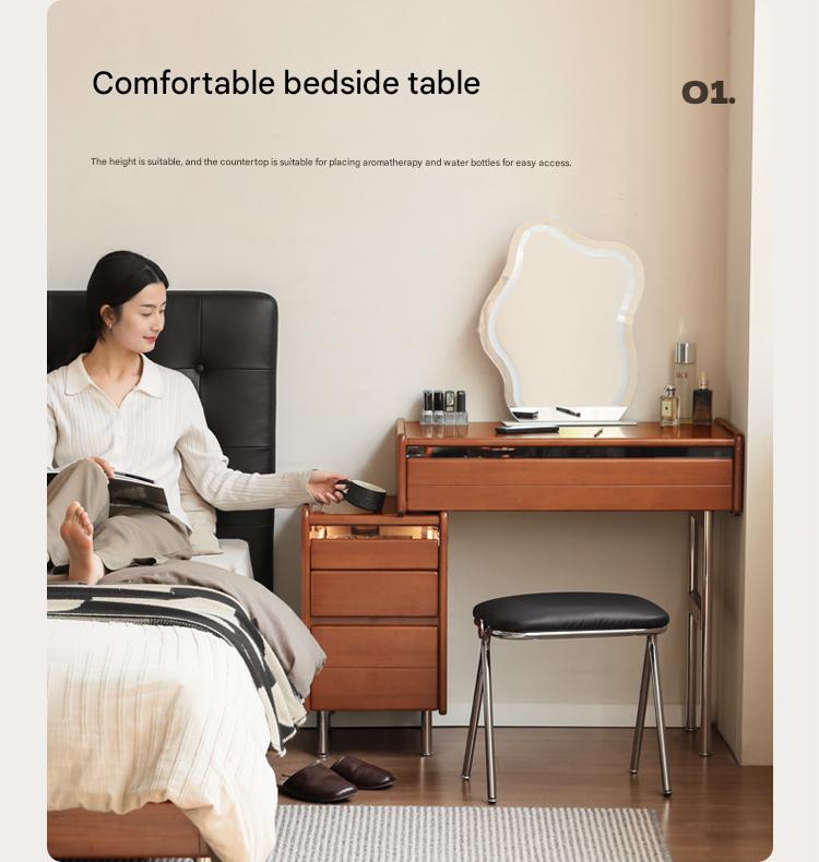 Poplar Solid Wood Bauhaus Multi Functional Dressing Table.