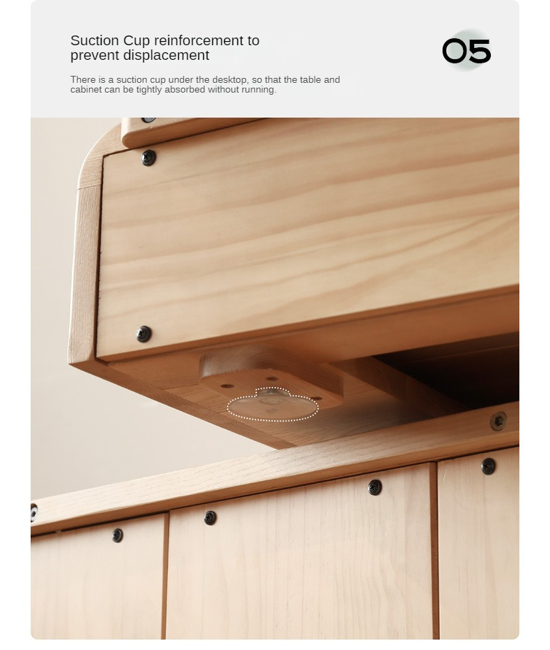 Ash Solid Wood Telescopic Dressing Table-USA