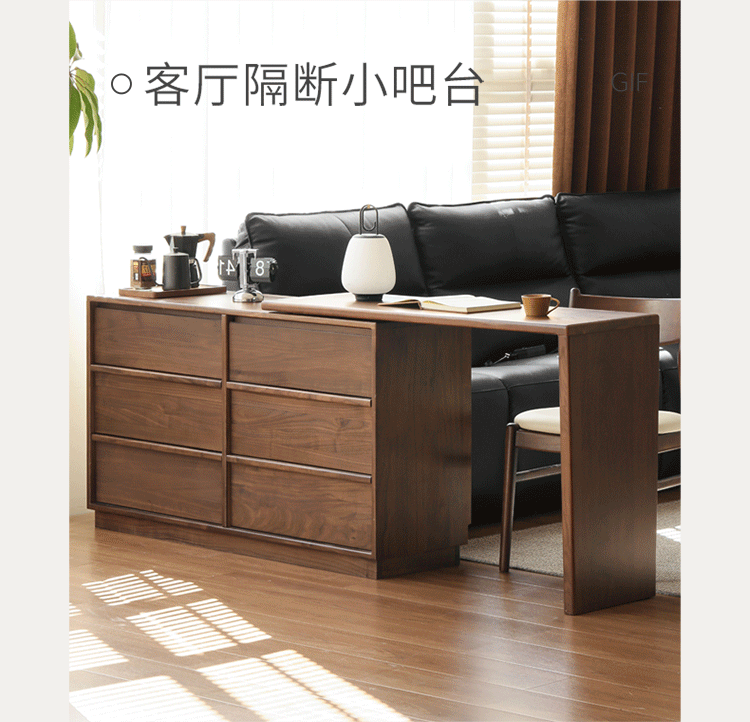 Black Walnut Solid Wood Light Luxury Dressing Table