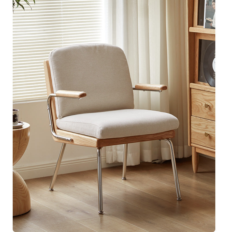 Oak Solid Wood Modern Minimalist Soft Office Chair