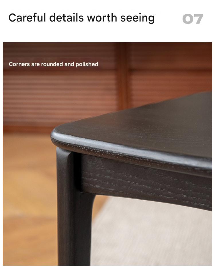 4 pcs Oak Solid Wood Back Rattan Dining Chair