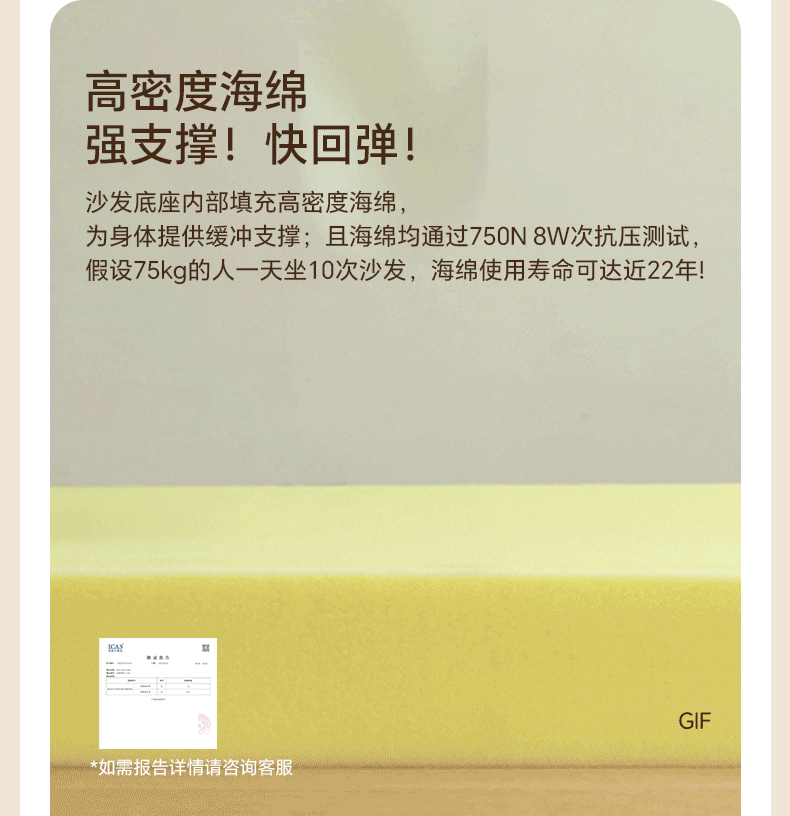 Beech Solid Wood Technology Cloth Sofa