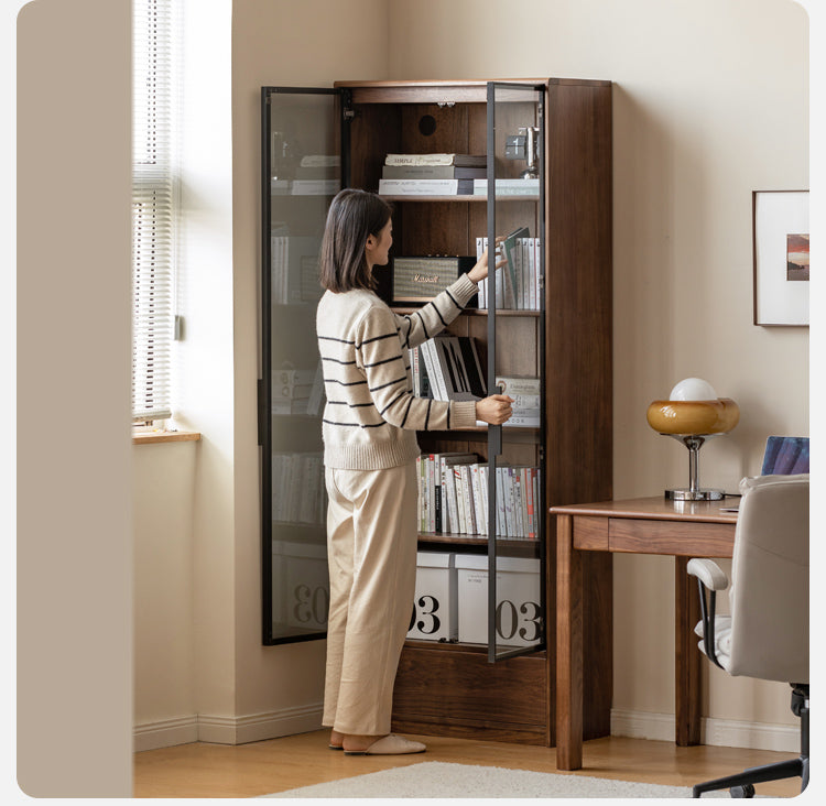 Black Walnut Solid Wood Bookshelf -USA