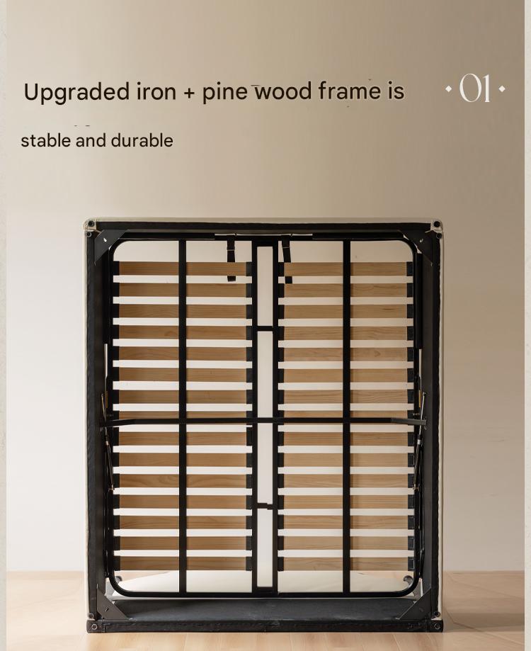 Ecological Cloud Leather French Retro Edge White Box Bed