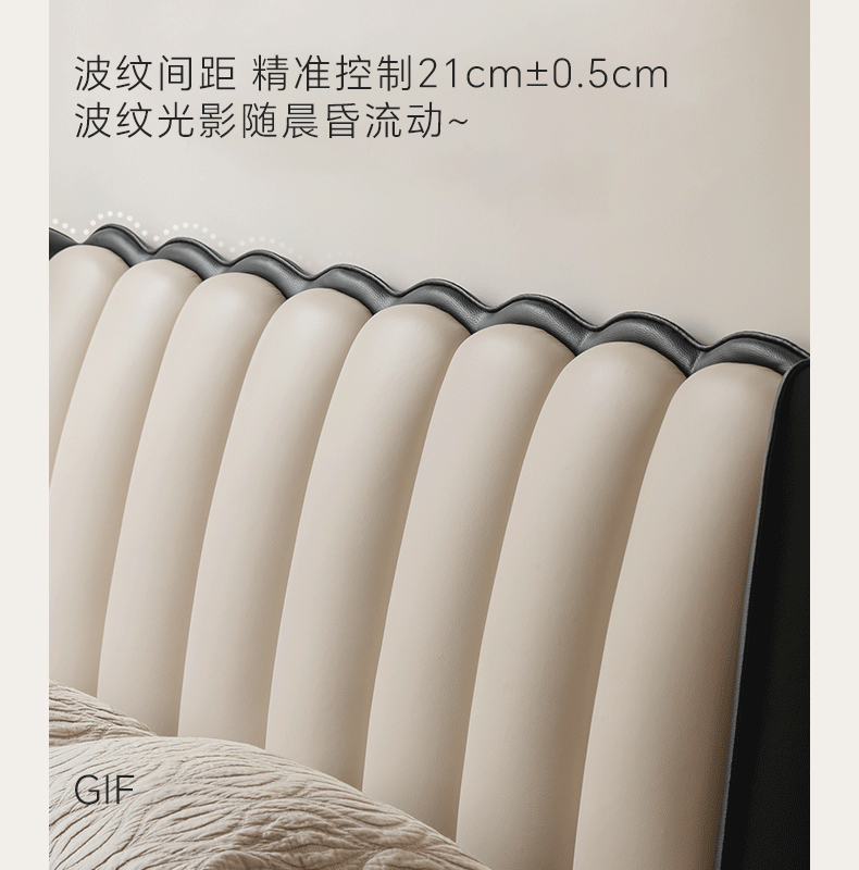 Ash Solid Wood Genuine Leather French Retro Art Bed