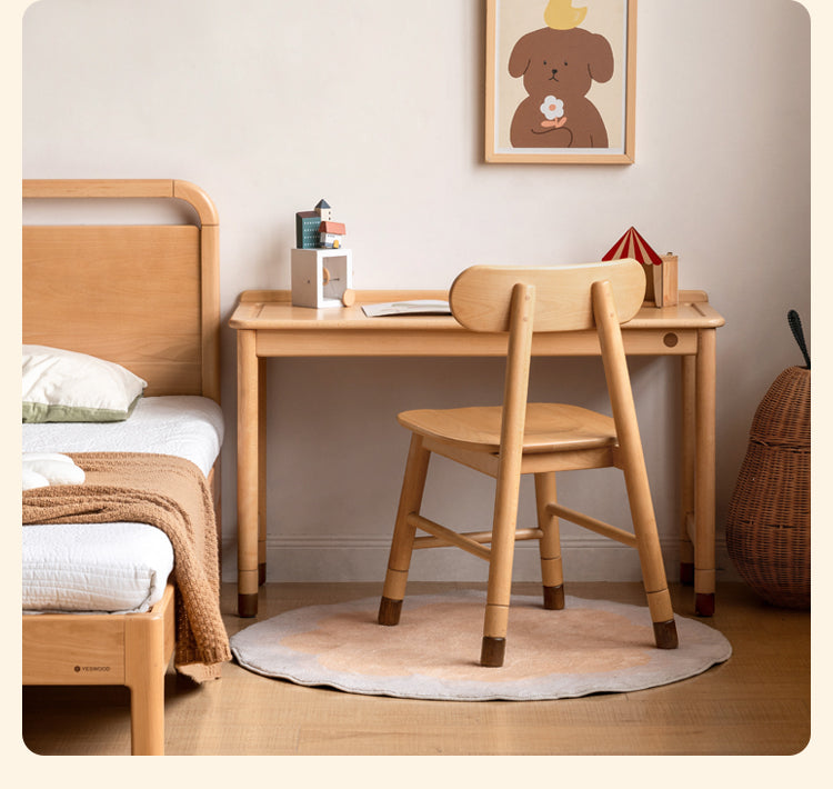 Beech Solid Wood Children's Learning Desk.