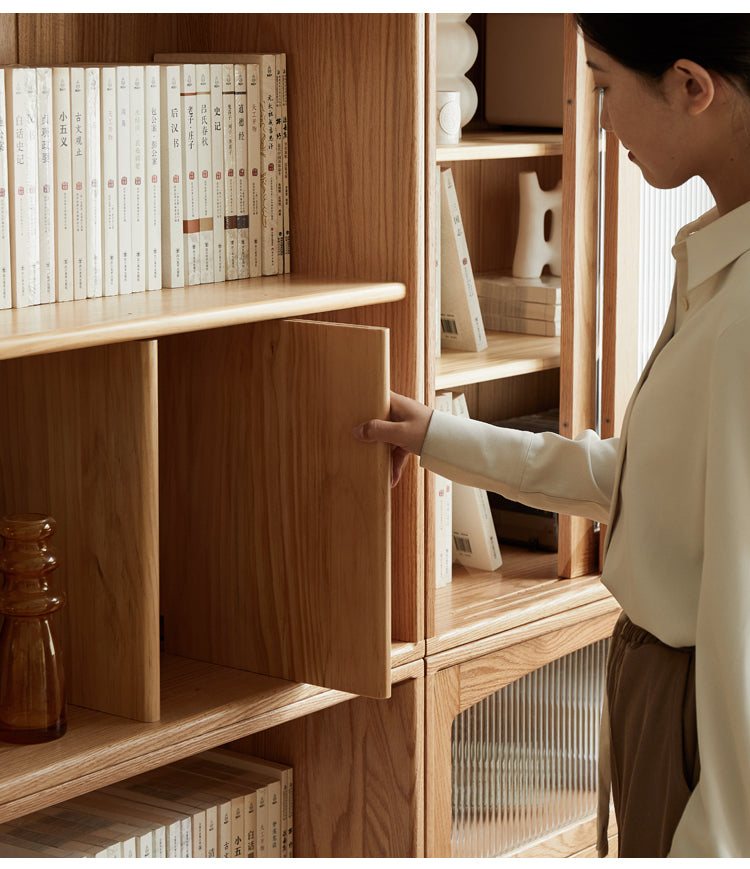 Oak Solid Wood Modern Free Combination Bookshelf