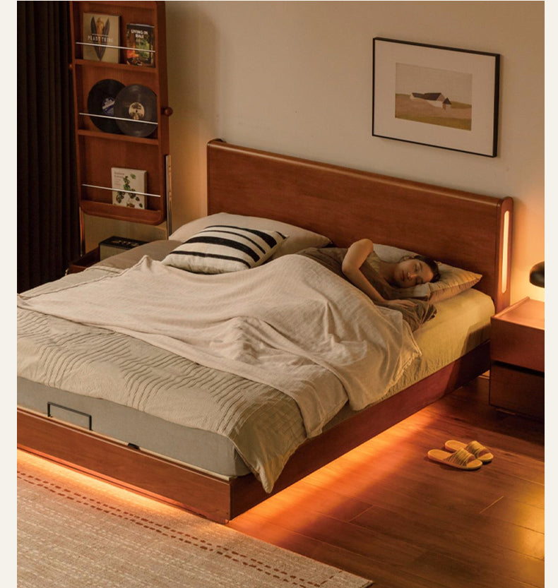 Poplar Wood Solid Wood Antique Style Box Bed