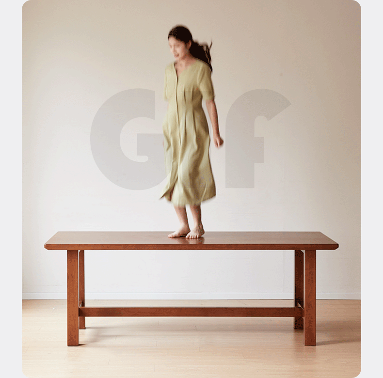 Poplar Solid Wood Mid Ancient Style Dining Table