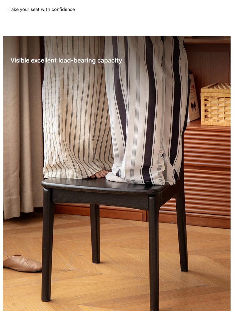 4 pcs Oak Solid Wood Back Rattan Dining Chair