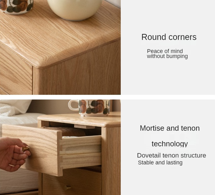 Oak Solid Wood Nightstand