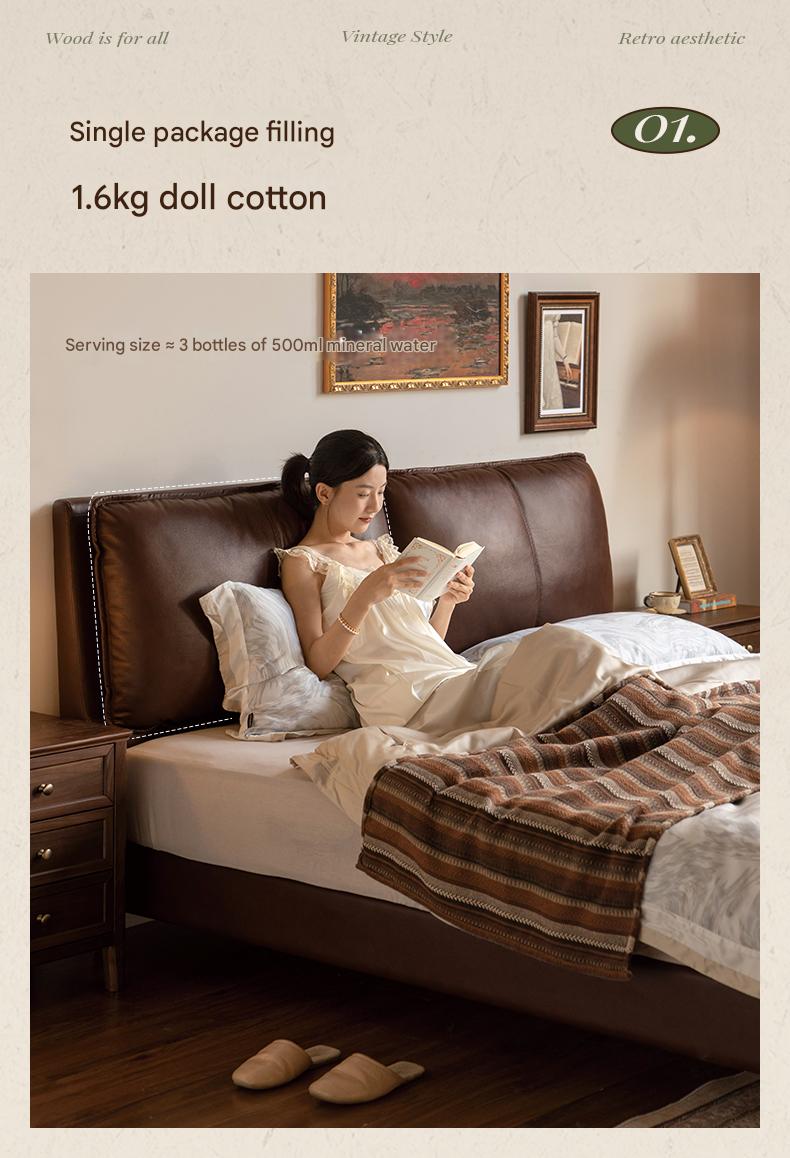 Leather Art Light Luxury Leather Bed