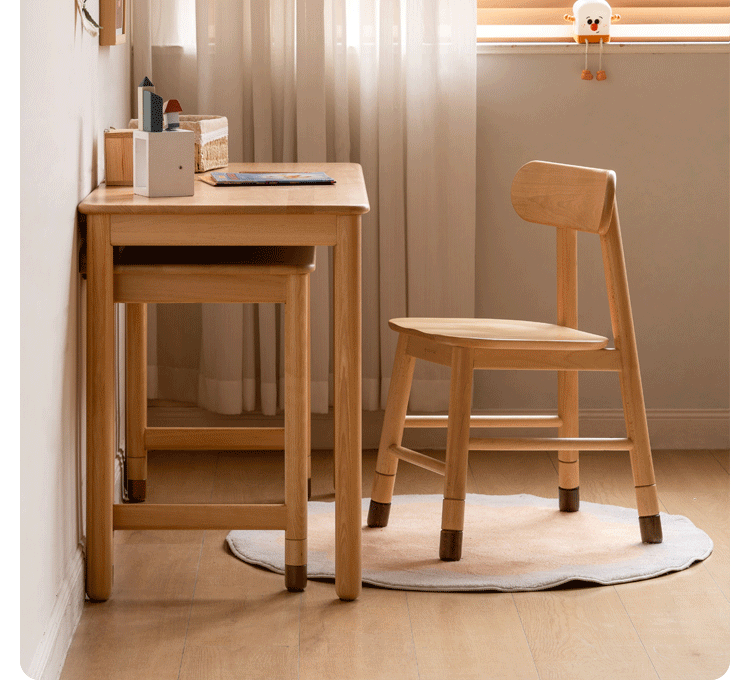 Beech Solid Wood Children's Learning Desk.