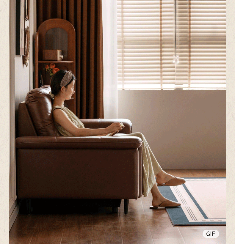 Leather French Retro Sofa