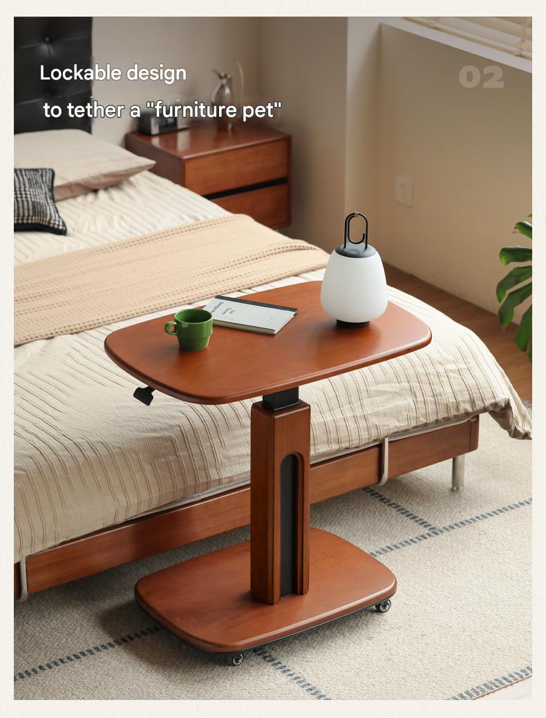 Poplar Solid Wood Mobile Ancient Style Table