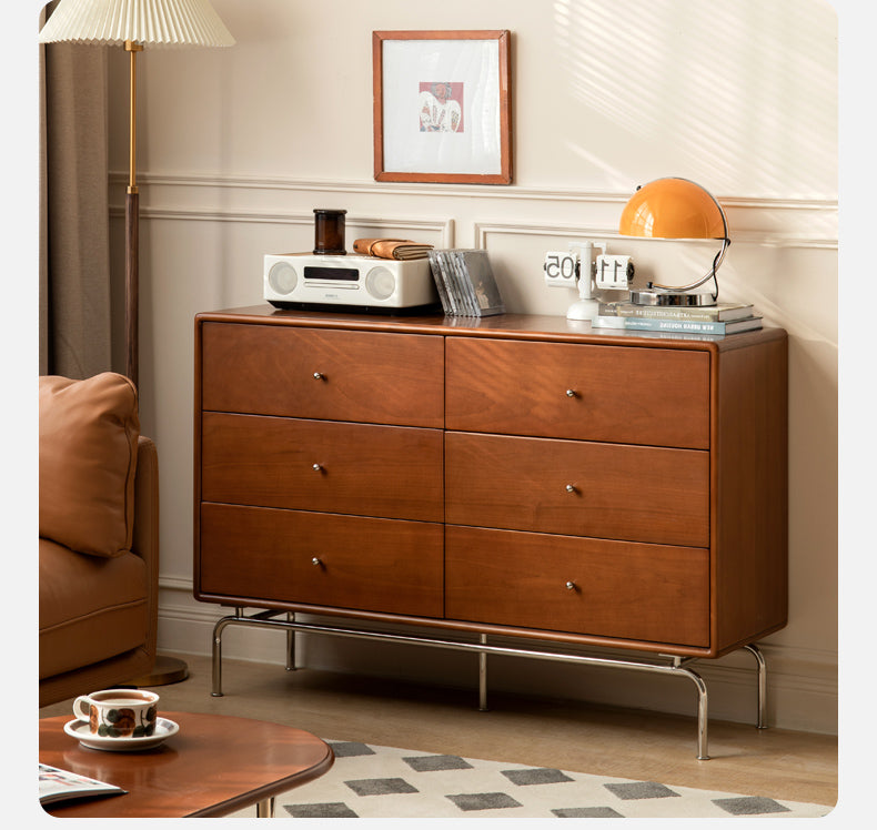 Poplar Solid Wood Ancient Style Wall Drawer Cabinet