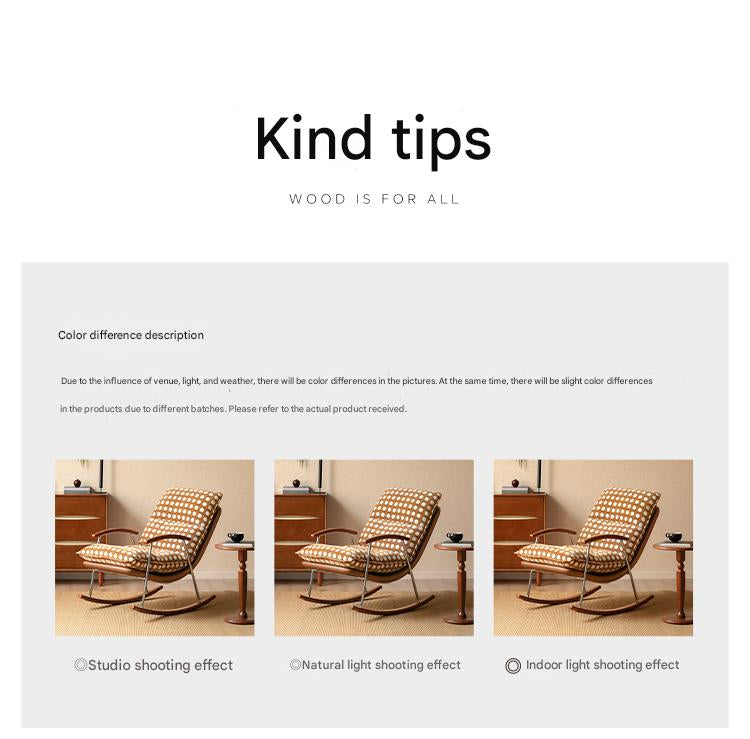 Fabric medieval style rocking chair