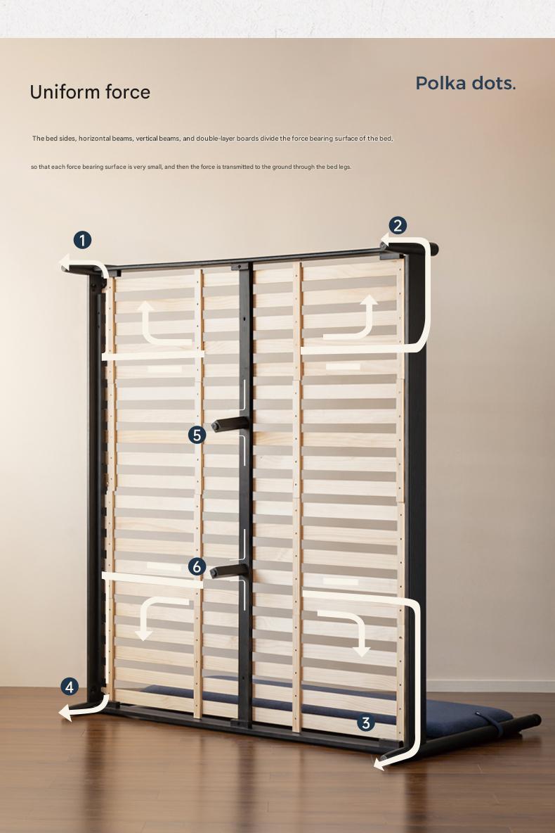 Ash Solid Wood Bauhaus Soft Leaning Antique Style Bed