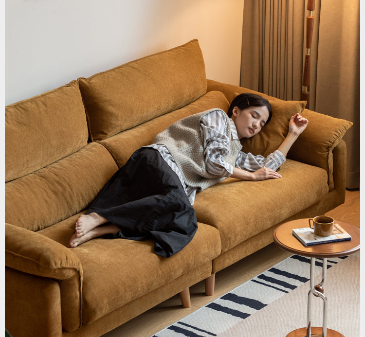 Fabric Sofa Simple High Backrest-