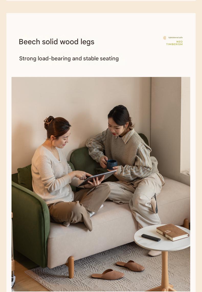 Fabric Modern Simple Double Sofa.