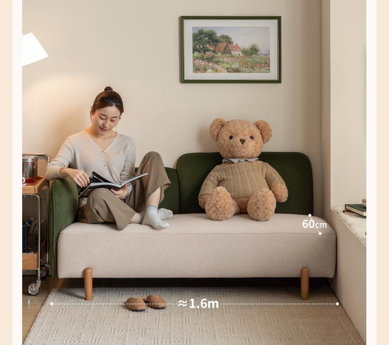 Fabric Modern Simple Double Sofa.