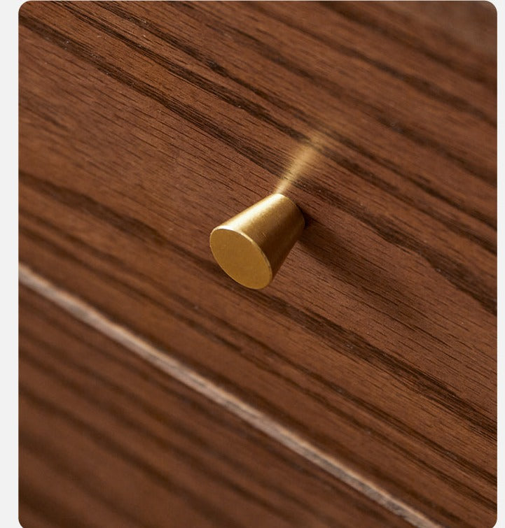 Oak Solid Wood walnut color Nightstand