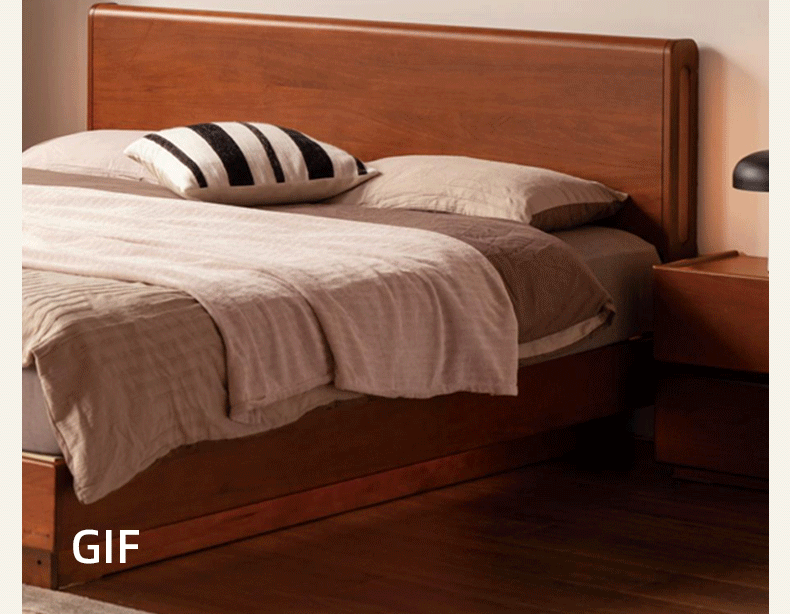 Poplar Wood Solid Wood Antique Style Box Bed