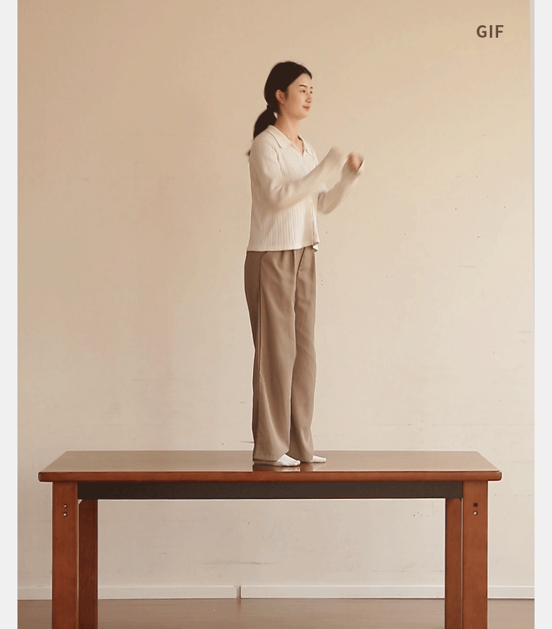 Poplar Solid Wood Bauhaus Retro Antique Style Dining Table