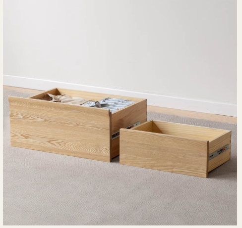 Ash Solid Wood Log Style Six Drawers Cabinet