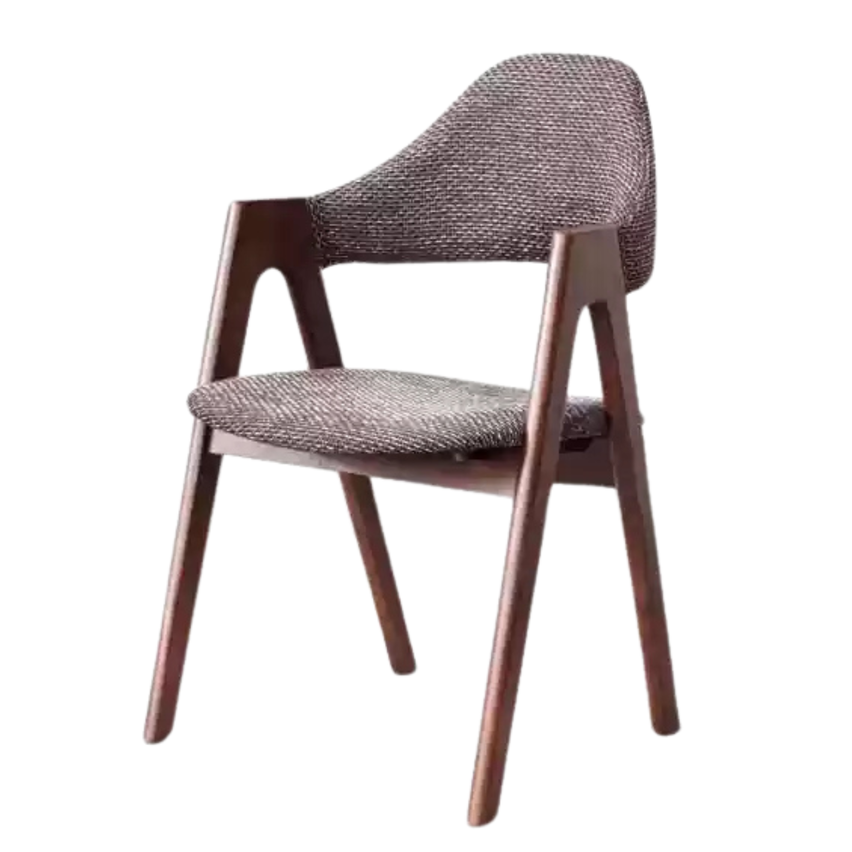 2 pcs Black Walnut Solid Wood, Organic Leather, Armchair