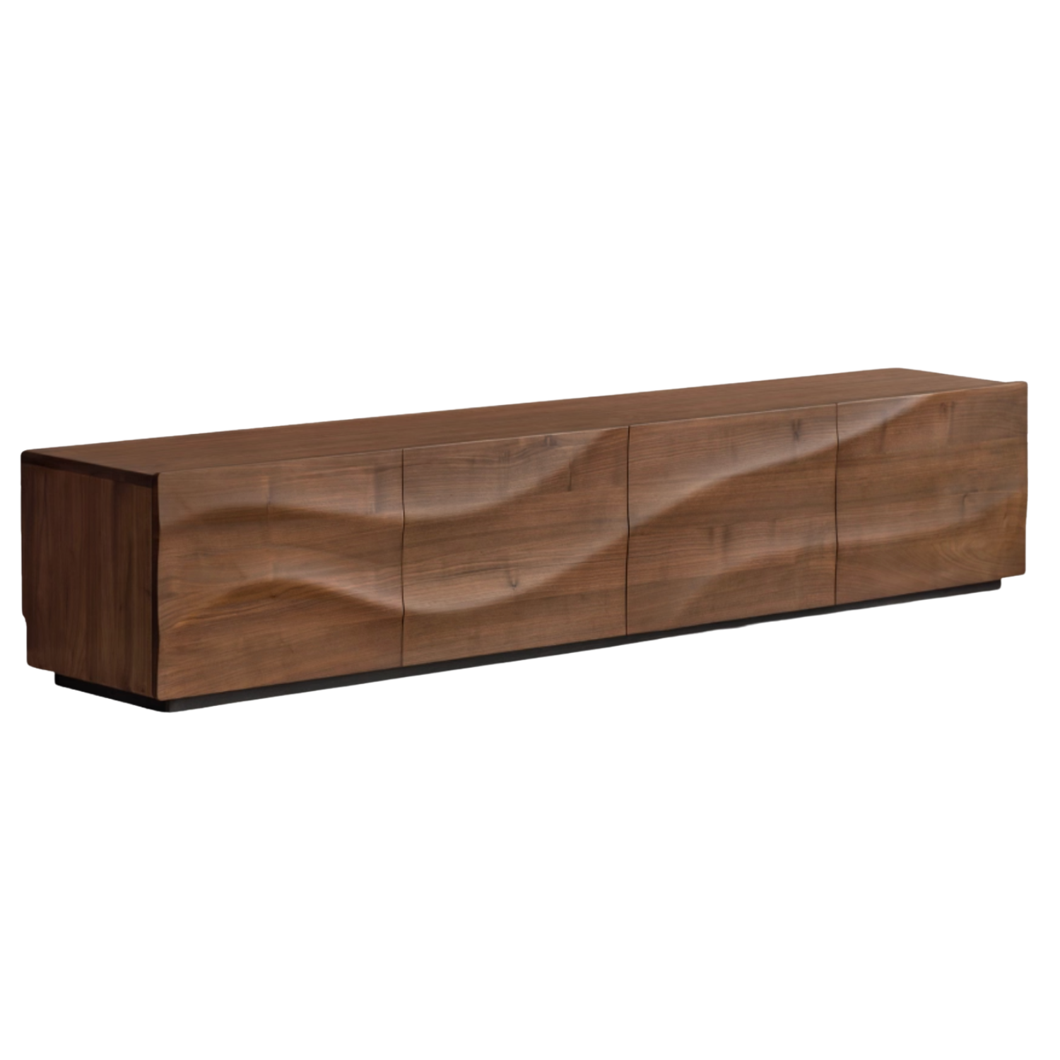 Black Walnut, Sandal Solid Wood Italian Light Luxury Style TV Stand