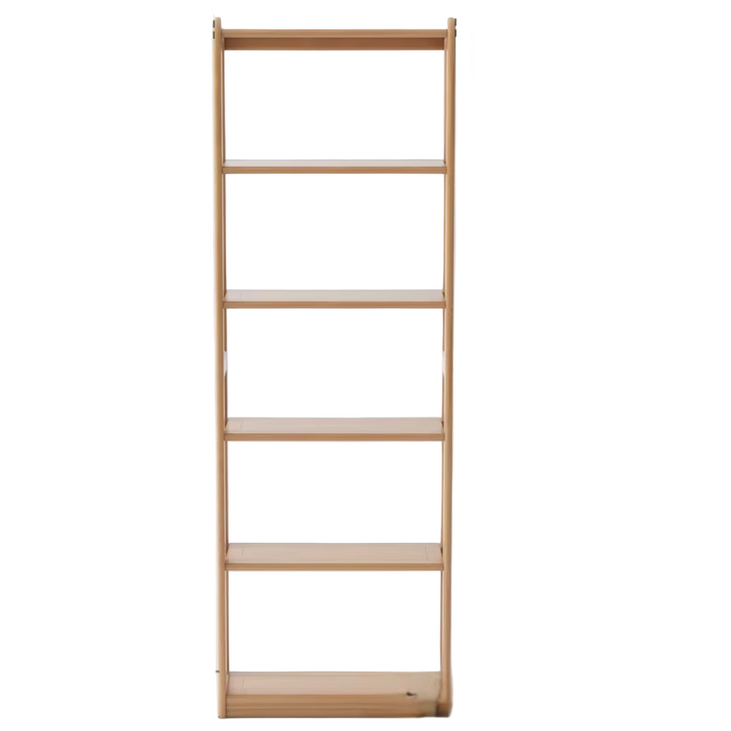 Oak Solid Wood Modern Ultra-Thin Bookshelf
