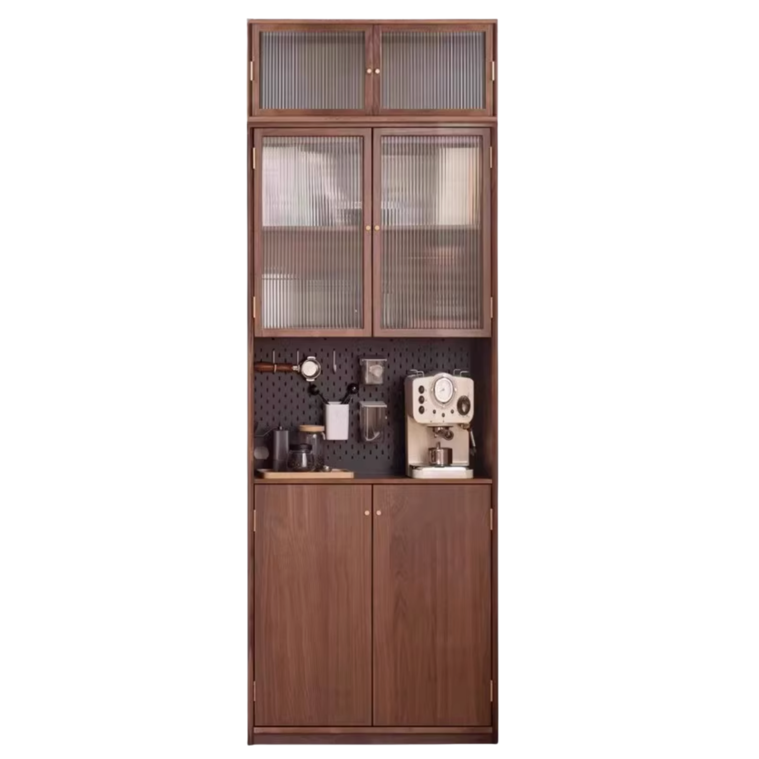 Black Walnut, Golden Sandalwood Solid Wood Bookshelf