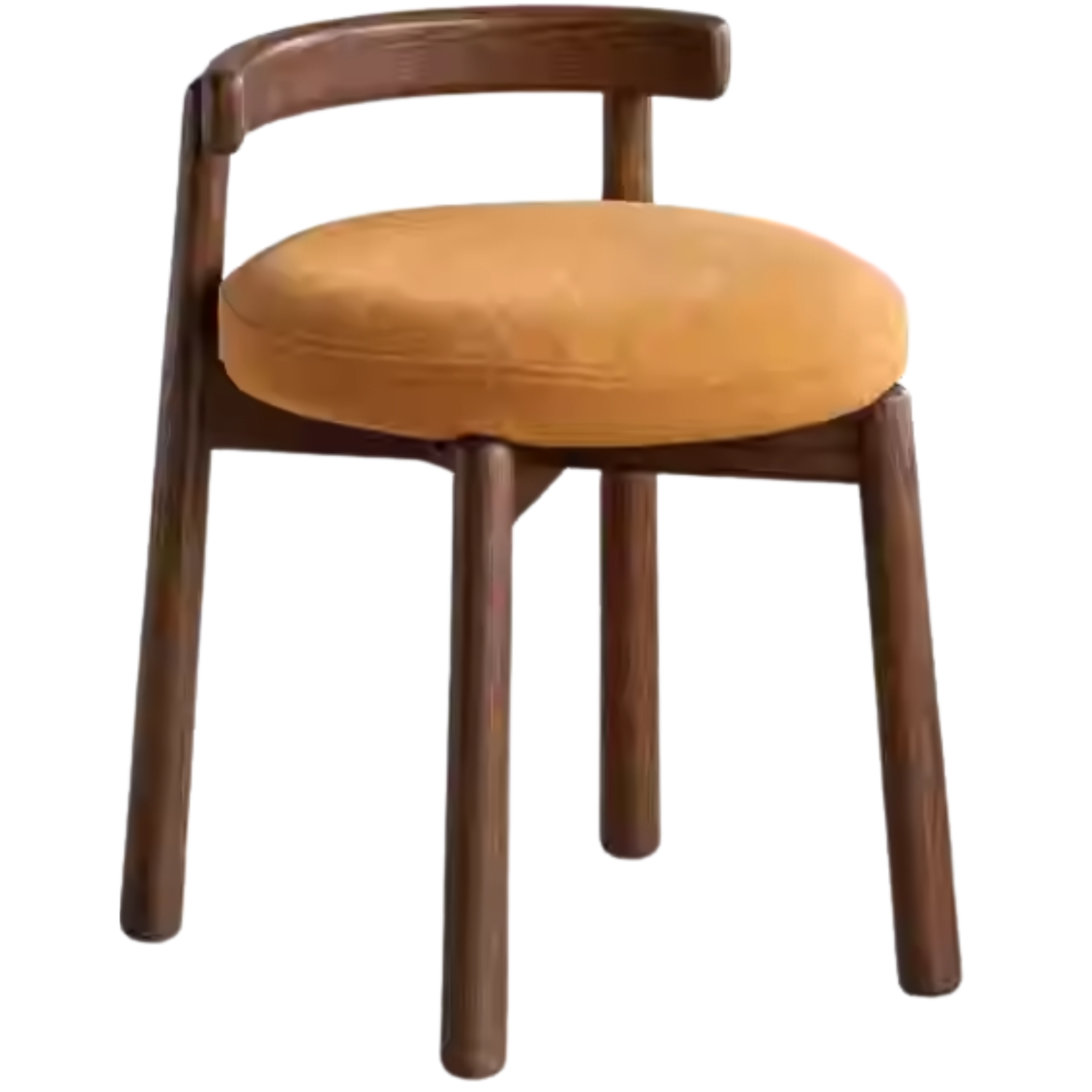 Black Walnut, Oak Solid Wood, Solid RubberWood Makeup Stool