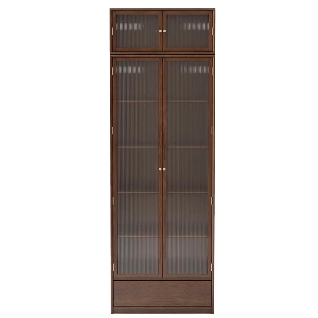 Black Walnut, Golden Sandalwood Solid Wood Bookshelf