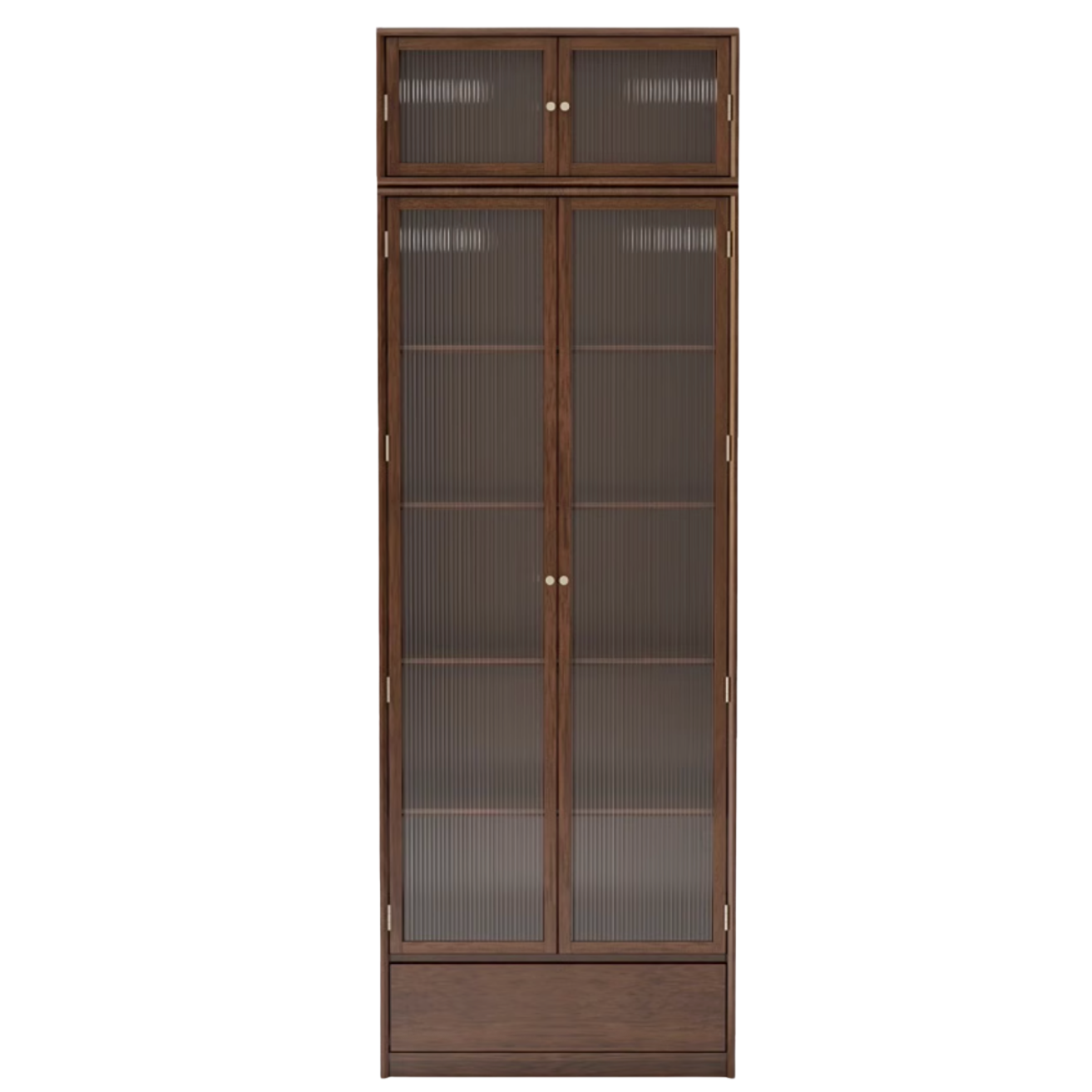 Black Walnut, Golden Sandalwood Solid Wood Bookshelf