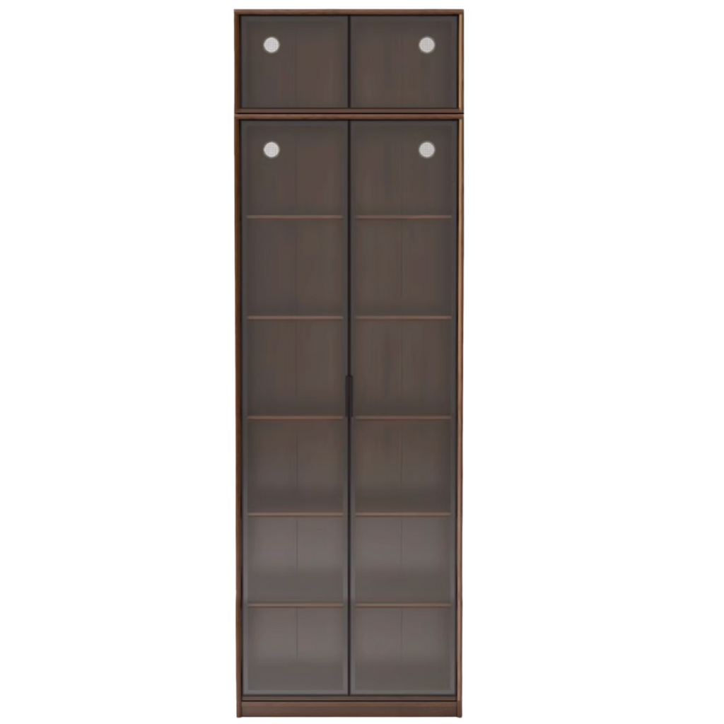 Black Walnut, Golden Sandalwood Solid Wood Bookshelf