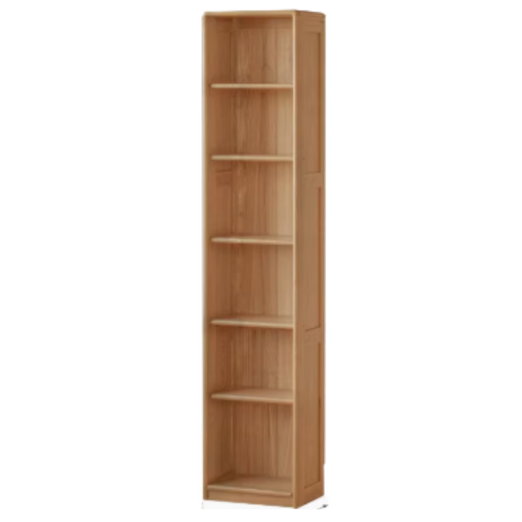 Oak Solid Wood Bookcase Storage Style Floor High