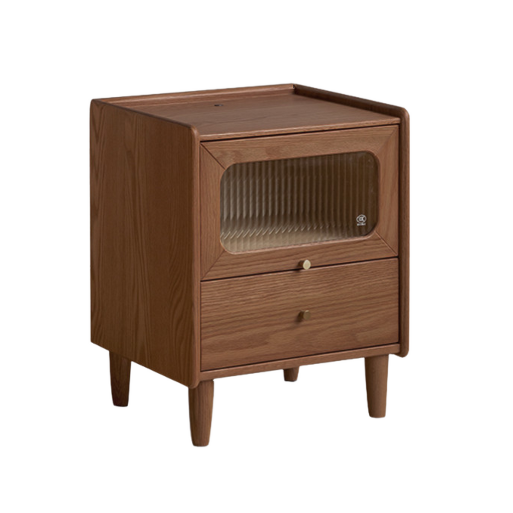 Oak Solid Wood Modern Style Nightstand