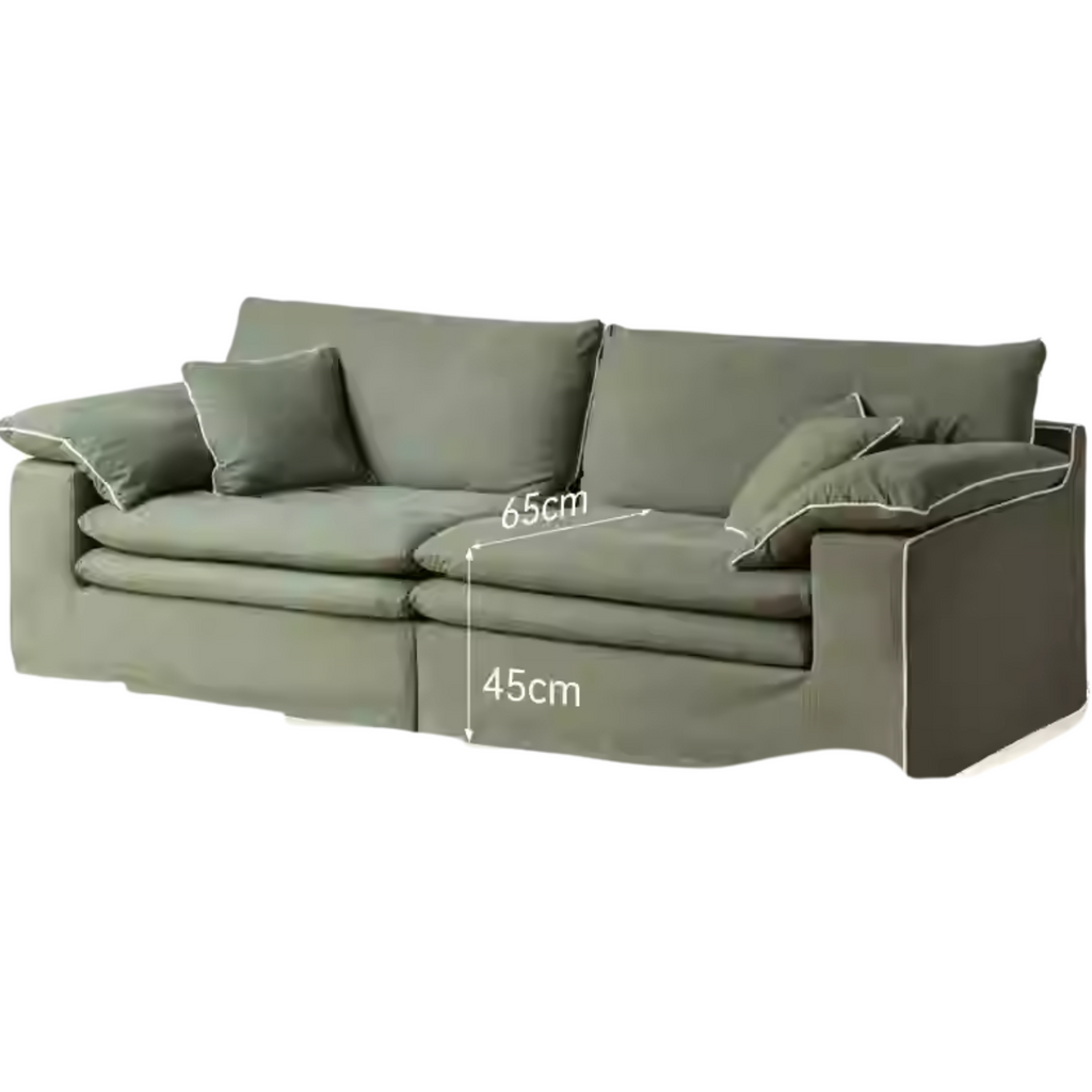 Cotton and Linen Sofa Wabi Sabi Style