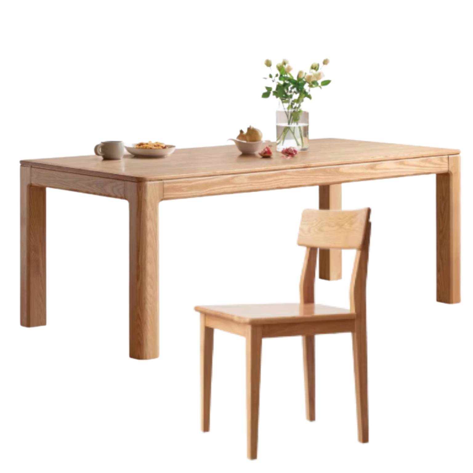Ash, Oak Solid Wood Long Dining Table