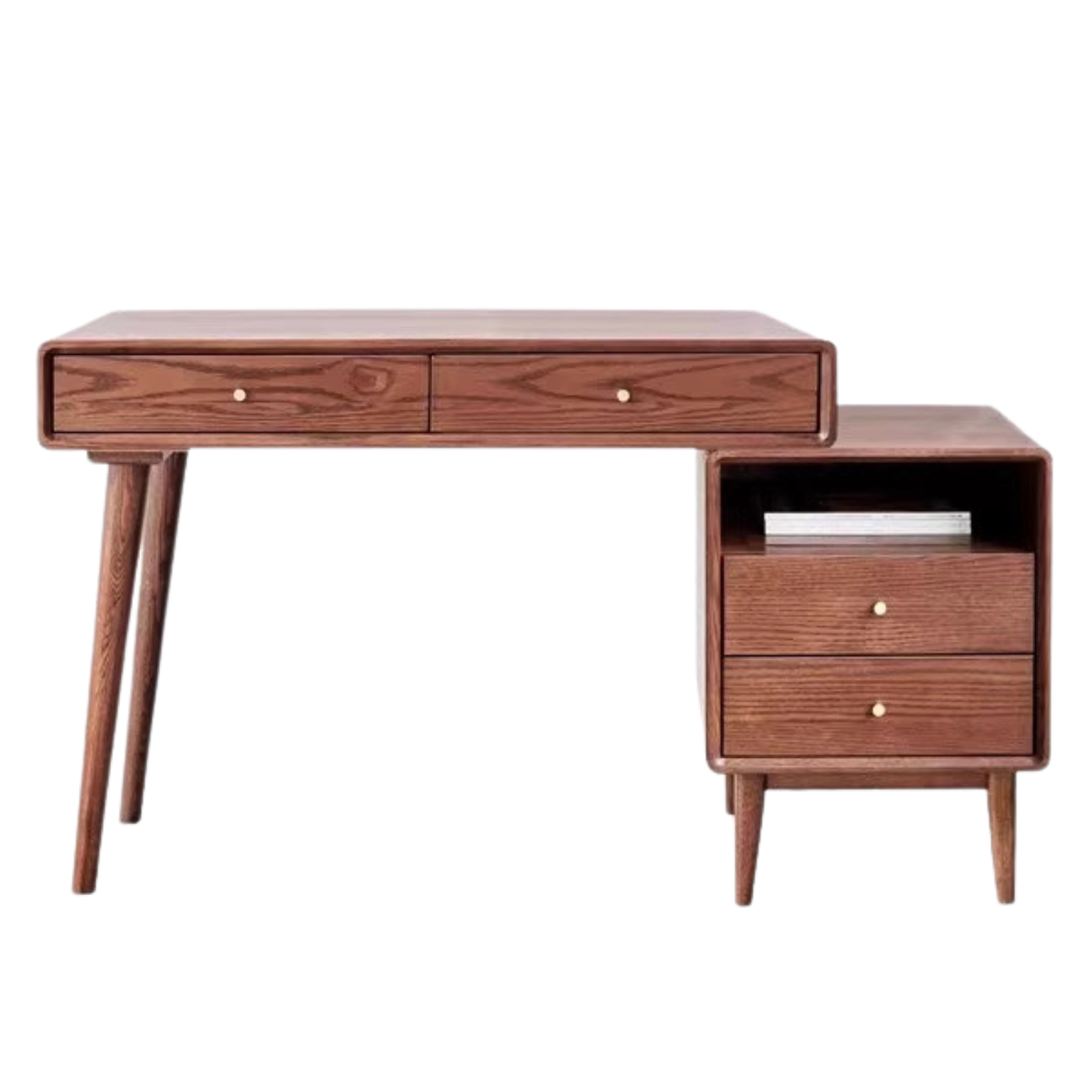 Oak Solid Wood Office Desk Combination