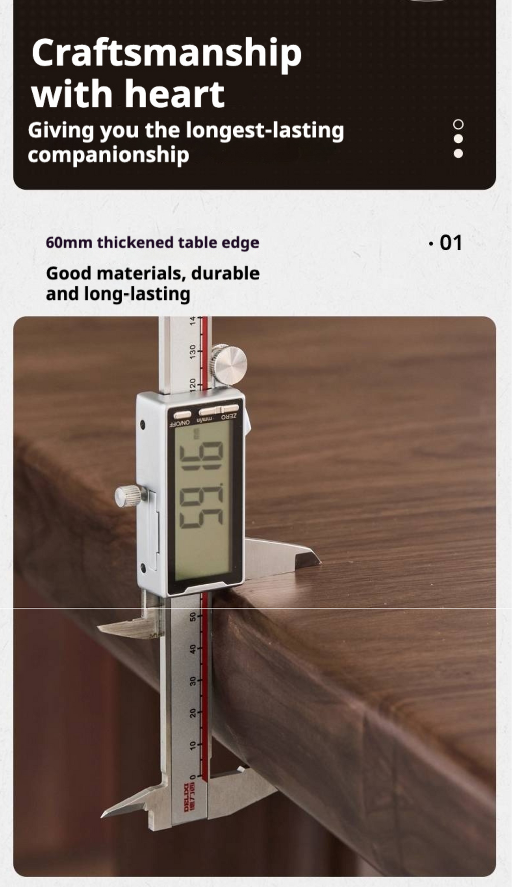 Black Walnut Solid Wood Dining Table